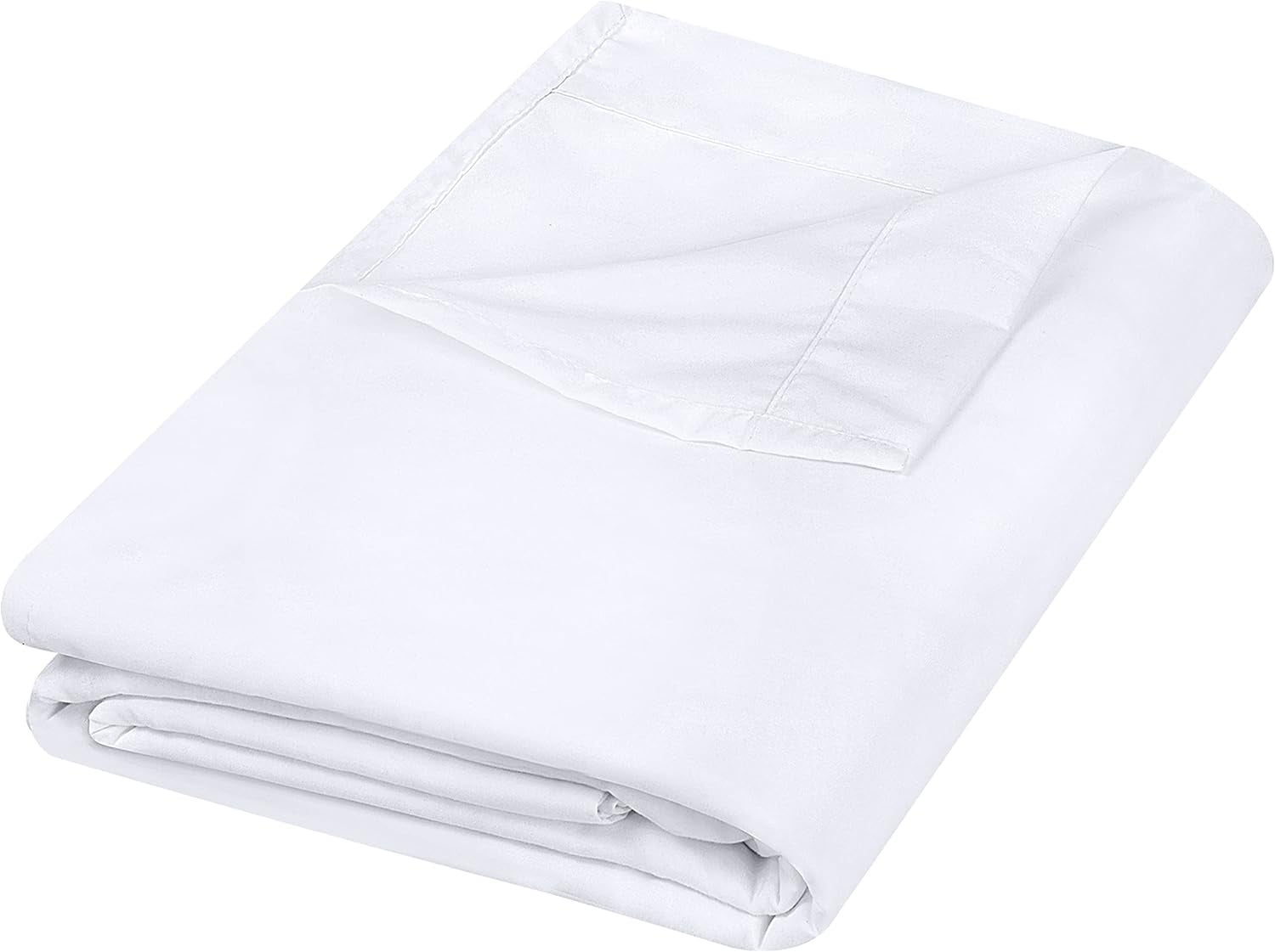 Flat Sheet - 1 Pack (Twin, White) - Soft Brushed Microfiber Fabric - Shrinkage & Fade Resistant Top Sheet - Easy Care Bed Sheet