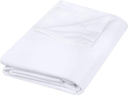 Flat Sheet - 1 Pack (Twin, White) - Soft Brushed Microfiber Fabric - Shrinkage & Fade Resistant Top Sheet - Easy Care Bed Sheet