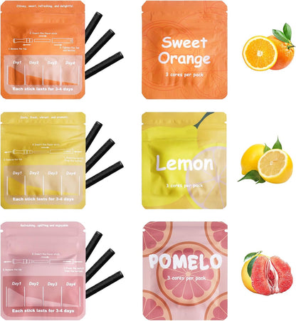 Flavoured Inner Filter Packs: Orange/Pomelo/Lemon Flavoured Breathlace Tube Breathing Necklace with Resistance Filter Calm Breathlace Stop Stress Necklaces Anxiety Relief Breathe Pendant