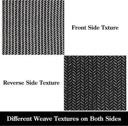 Boho Bathroom Rugs, Small 2X3 Front Door Mat Lightweight Kitchen Rug Woven Cotton Area Rug with Tassels, Farmhouse Washable Black and White Throw Rug Low Pile Carpet for Entry Laundry