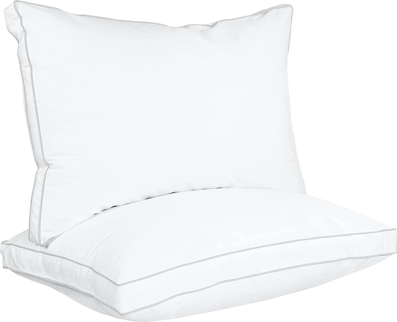 Bed Pillows for Sleeping Queen Size (White), Set of 2, Cooling Hotel Quality, Gusseted Pillow for Back, Stomach or Side Sleepers