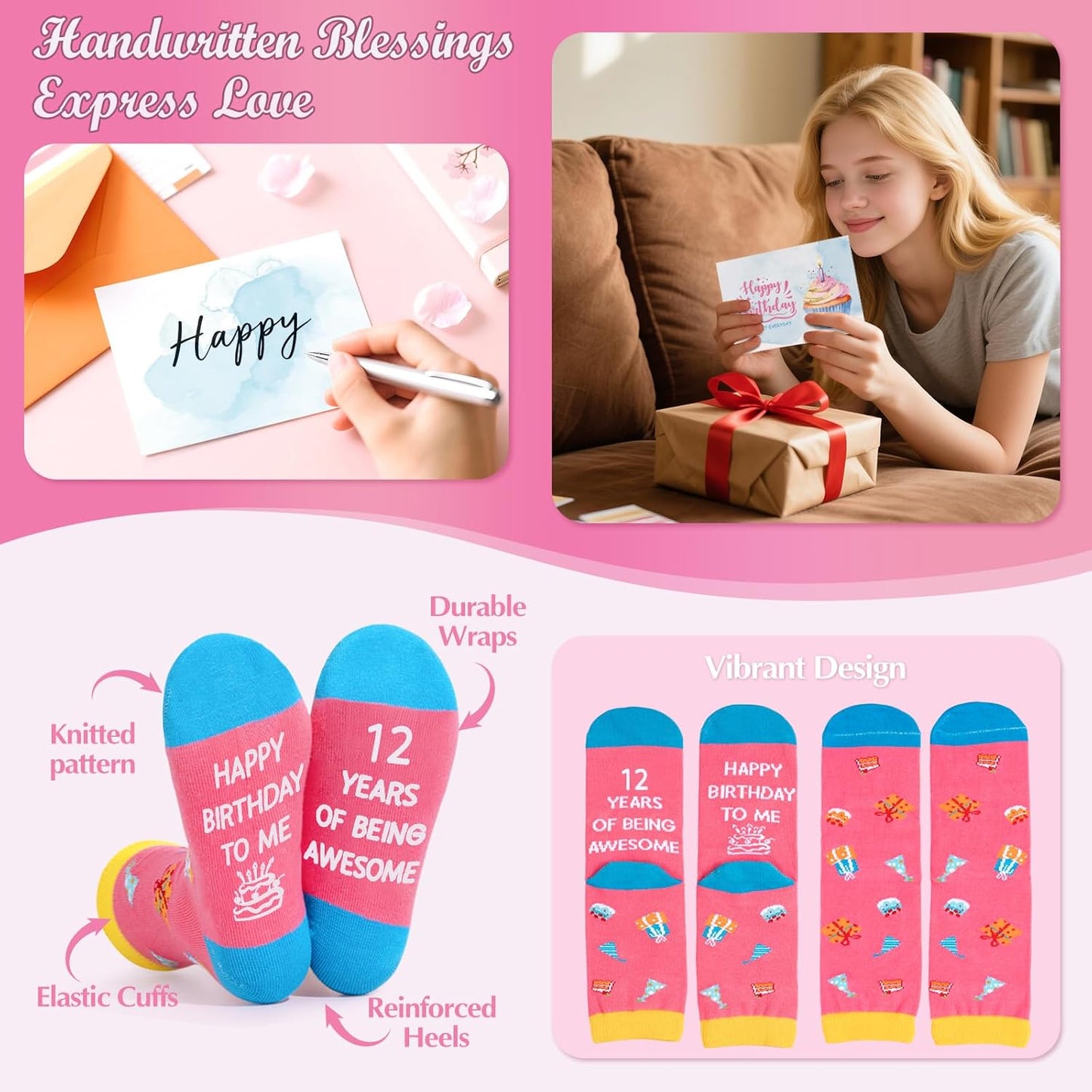 12Th Birthday Gifts for Girls, Birthday Gifts for 12 Year Olds Girls Daughter, Cute Presents for 12 Year Old Girl, Niece, Granddaughter, Sister, Friend, Teens, 12Th Girl Bday Decorations