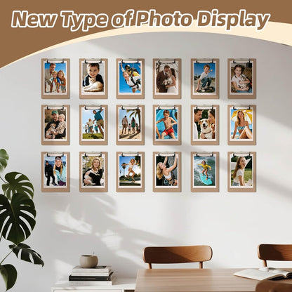 32 Pack Small Clipboard 6 X 9 Clip Boards Bulk, A5 Letter Size Wooden Hardboard Kids Clipboards Pack for Classroom, Party, Home, Brown