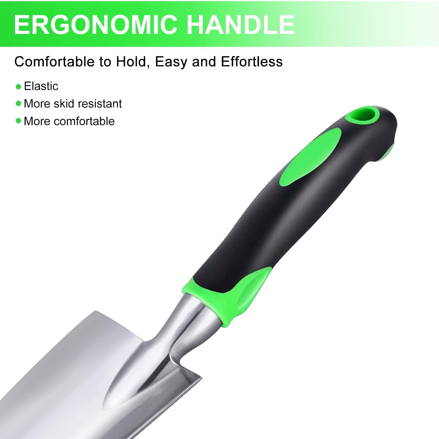 Garden Tools, Cultivator Gardening Tools Hand Trowel, Pitchforks Trowel Aluminum with Soft Rubberized Non-Slip Handle, Durable Garden Hand Tools Garden Gifts for Men Women