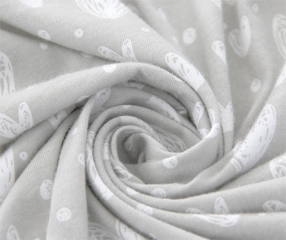 Pregnancy Pillow Cover U-Shaped, Super Soft Replacement Cover for Maternity Pillow, Full Body Asymmetric Pregnancy Pillow Case, Universal Fit, Grey Hearts Print