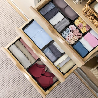 16 Pack Drawer Organizer Clothes, Dresser Drawer Organizers for Clothing Fabric Foldable Closet Organizers and Storage Bins for Baby Clothes, Nursery, Underwear, Bras, Socks