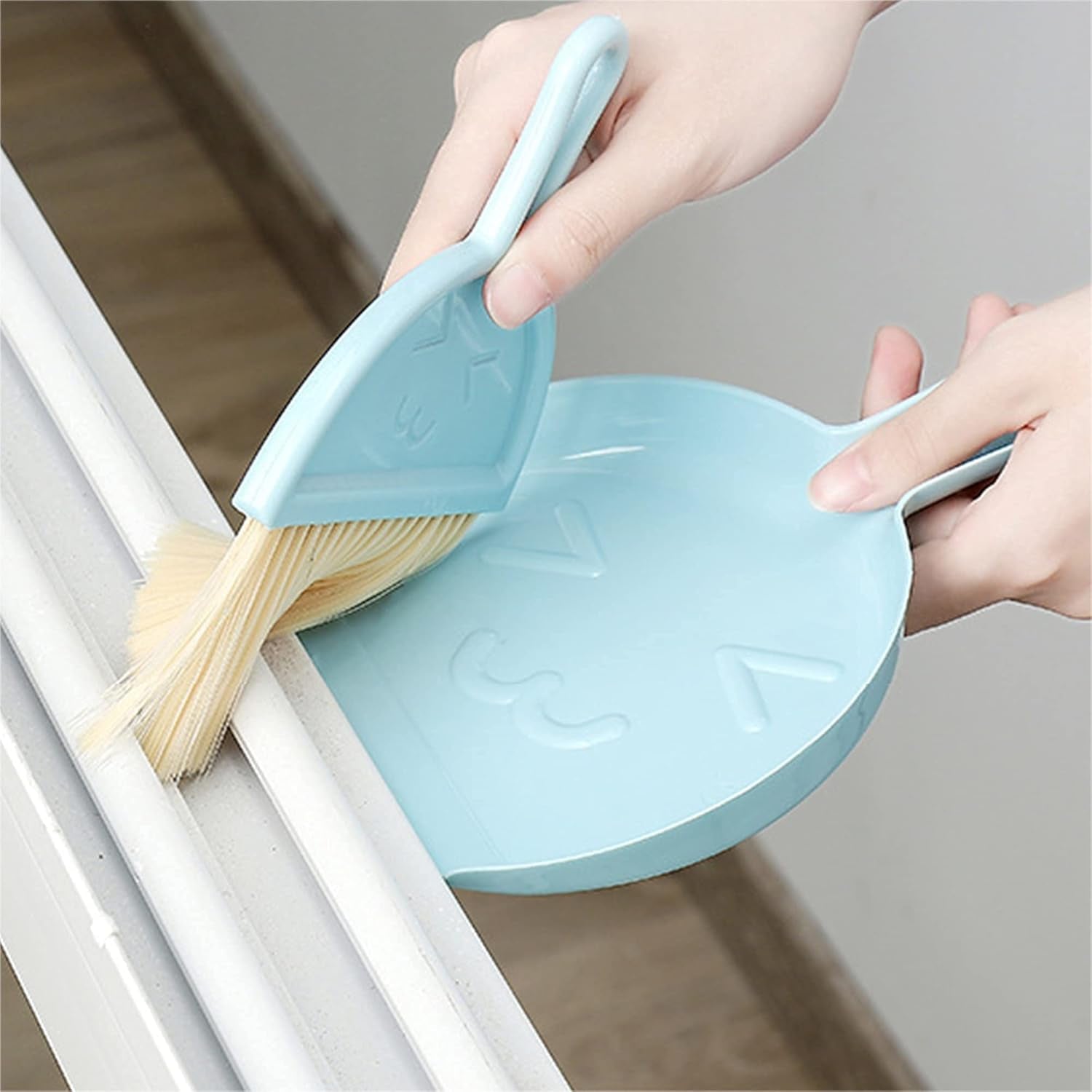 3PCS Mini Broom and Dustpan Set for Home, Car, Kitchen, Table, Kids - Durable Plastic Bristles, Handheld, Hangable, 3 Colors