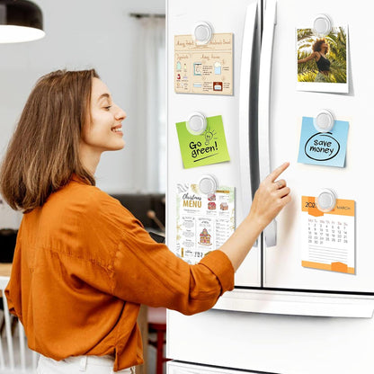 45-Piece Round Whiteboard Magnets Set, Decorative Fridge Magnets for Dry Erase Boards, Small Teacher Supplies for School, Home, and Office (Clear, 3 cm/1.18 in)