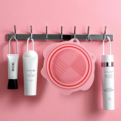 Paint Brush Cleaner Mat,Foldable Silicone Paint Brush Cleaner Bowl,Portable Cleaning Tool for Paintbrush,Painting Artist Accessories