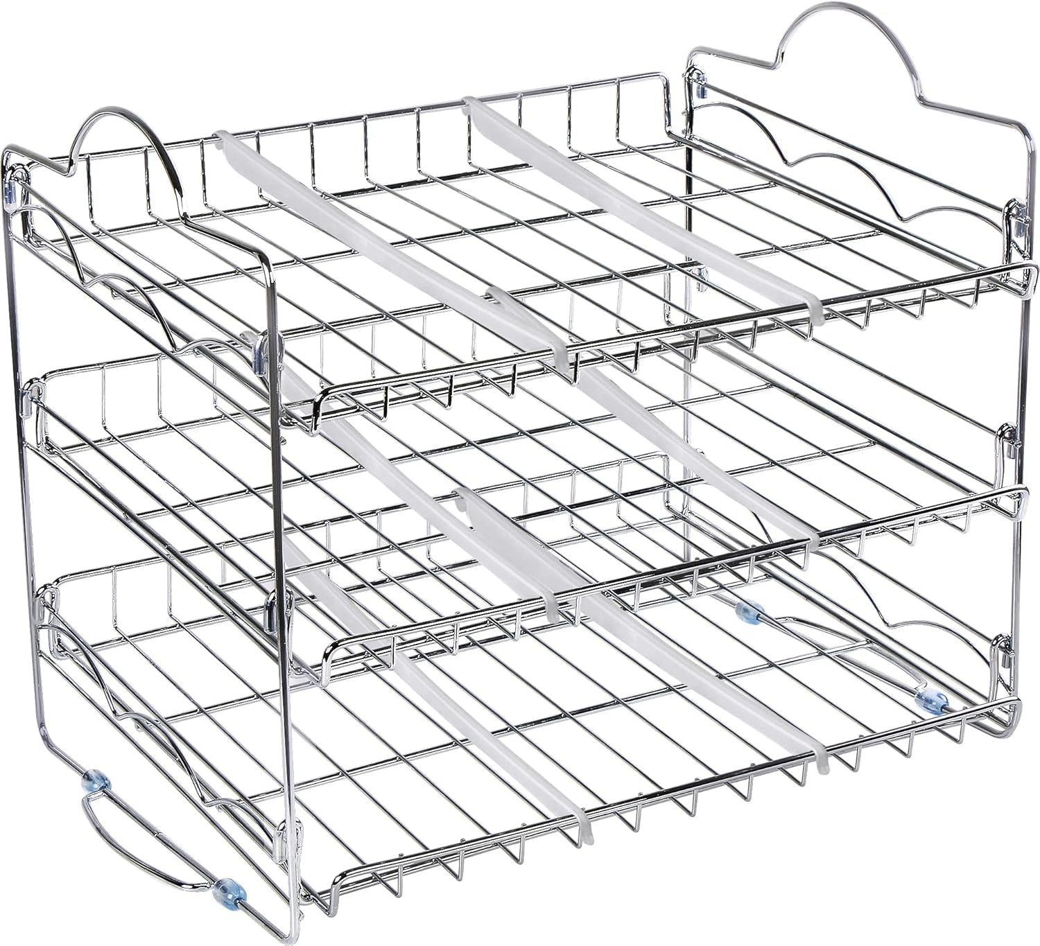 Storage Can Rack Organizer, Stackable Can Organizer Holds Upto 36 Cans for Kitchen Cabinet or Pantry (Chrome)