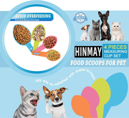 Pet Food Scoops Plastic Measuring Cups Set for Dog Cat and Bird Food (Random Color)