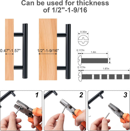 4 Pack Cabinet Pulls Brushed Nickel Stainless Cabinet Handles, for Kitchen and Bathroom Cabinets, 5 Inch Length, 3 Inch Hole Center