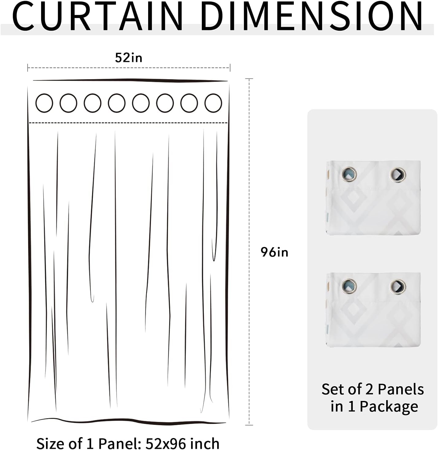 Printed Blackout Curtains for Bedroom, Gradient Line Color Noise Reduction Curtain Drapes, Light Blocking Thermal Insulated Grommet Curtain, 2 Panels, 52 X 96 In, Blue