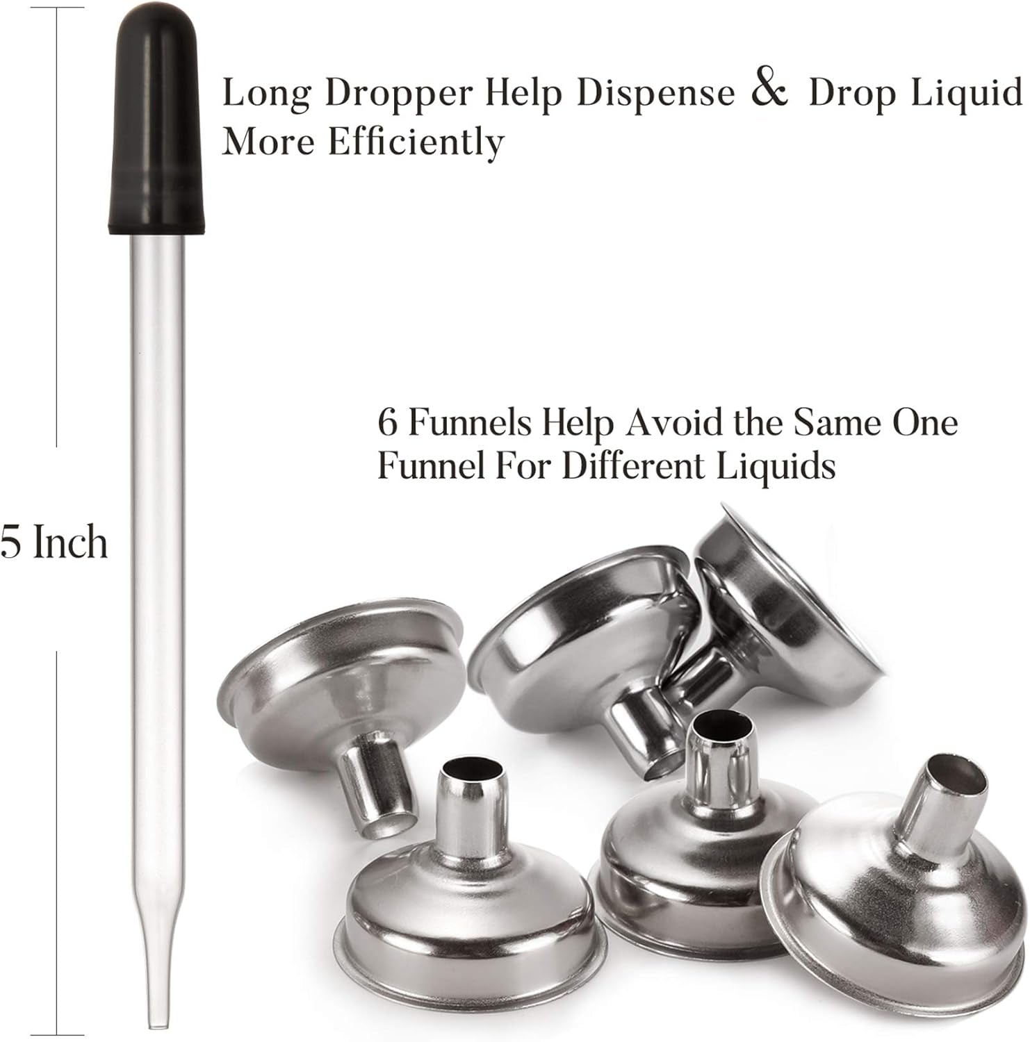 24 PCS, 1 Oz Dropper Bottles for Essential Oils with 6 Funnels & 1 Long Glass Dropper - 30Ml Amber Glass Bottle with Eye Droppers - Tincture Bottles, Leak Proof Travel Bottle for Liquids