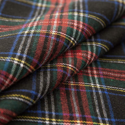 Christmas Set of 2 Scottish Tartan Plaid Throw Pillow Covers Farmhouse Classic Decorative Outdoor Square Cushion Cases for Decor Sofa Couch 18X18 Inch, Dark Blue