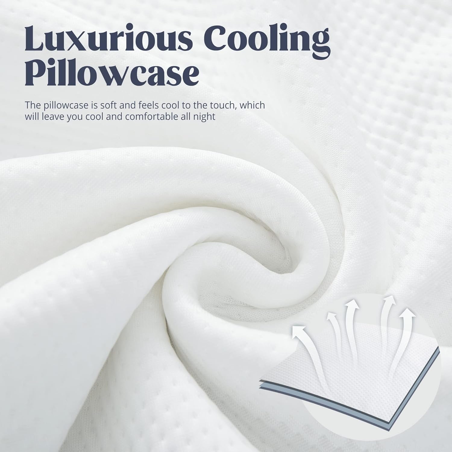 ® Cooling Goose Feathers down Pillows for Sleeping, Hotel Quality Chill Pillow with Removable Pillowcase, White, Standard Size, 20X26 Inches, 1 Pack