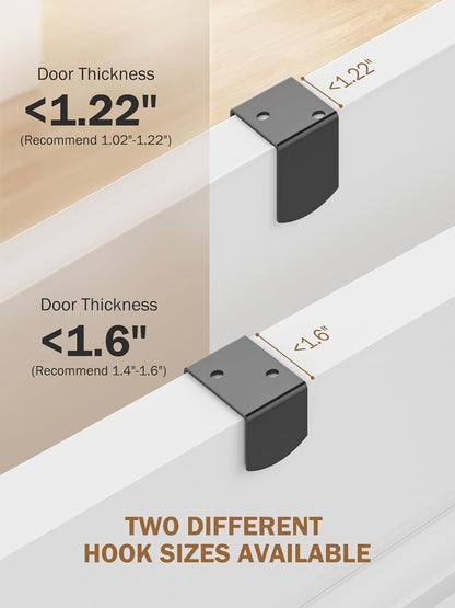 Adjustable over the Door Pantry Organizer, 9-Tier Metal Pantry Organization and Storage for Kitchen, Hanging Spice Rack Seasoning Shelves, Cabinet Door Organizer for Easy Install, 16" Black