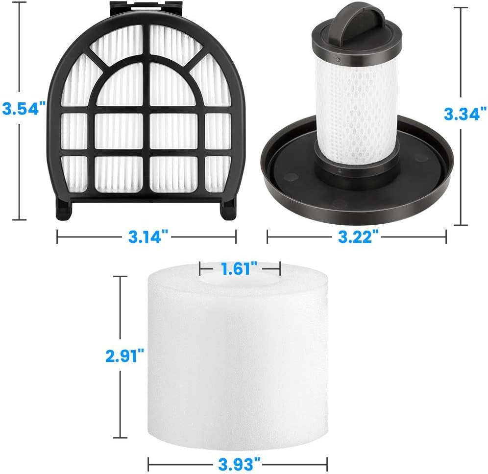 Shark LZ601 Replacement Filters for Shark APEX Uplight Lift-Away Duoclean Stick Vacuum Models LZ600, LZ601, LZ602, LZ602C, Compatible with Part # XFFLZ600 (4+2+2)