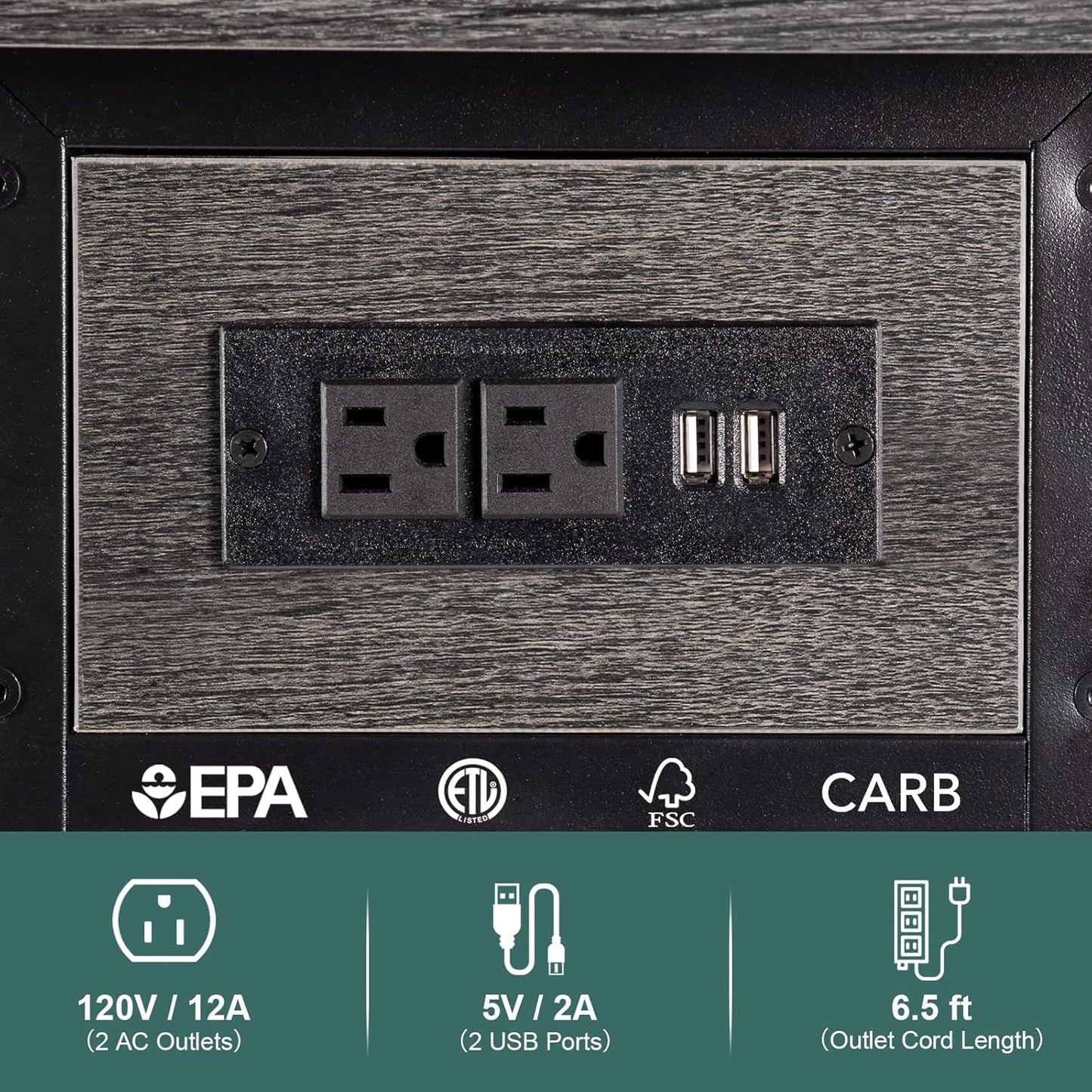 End Table with Charging Station, Flip Top Side Table with USB Ports and Outlets, Sofa Couch Table Bedside Table for Living Room Bedroom, Narrow Nightstand with Storage Shelves for Small Space