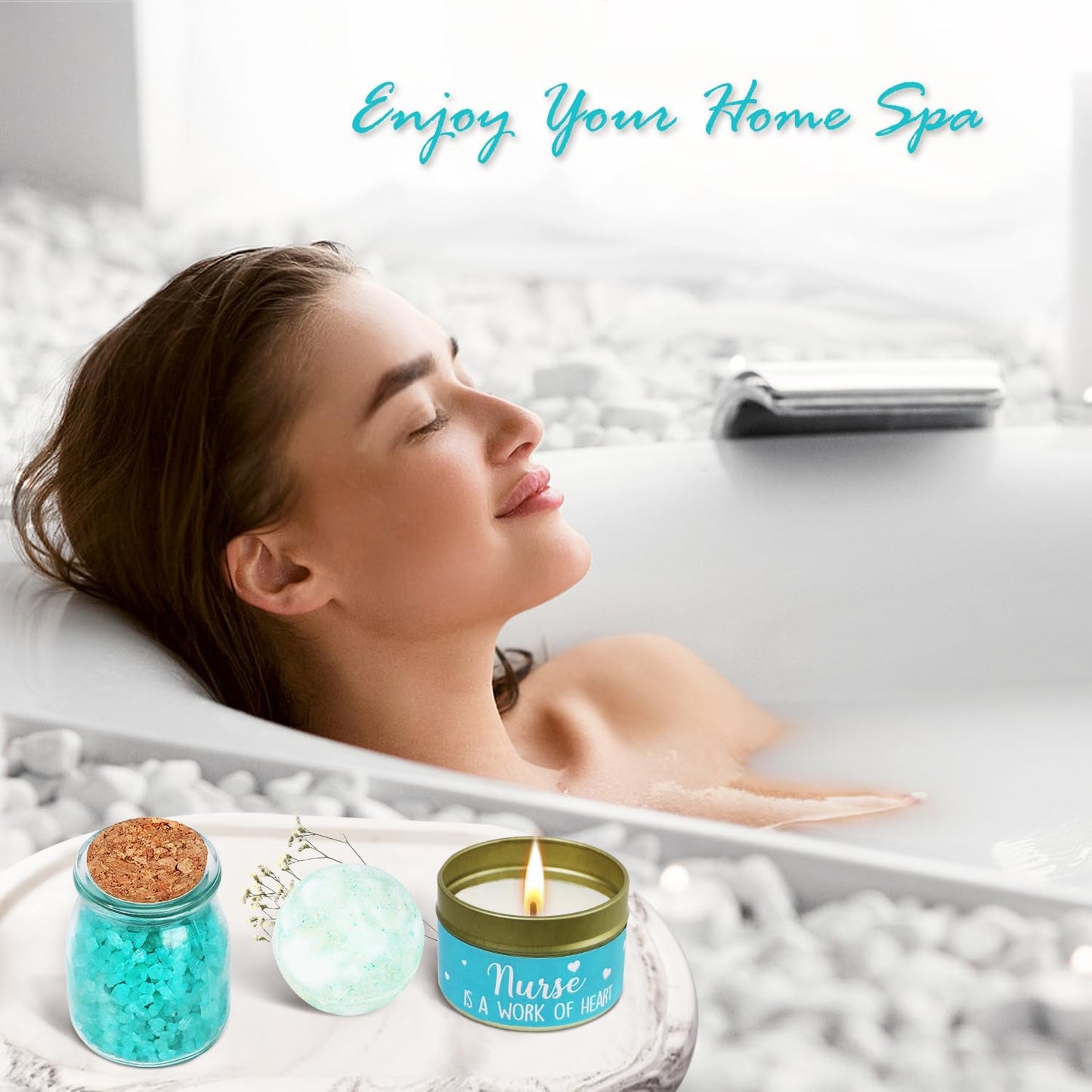 Nurse Gifts for Women, Nurses Week Gifts, Nurse Appreciation Gift for New, Graduation, Birthday - 16 Oz Glass Cup Gift Set