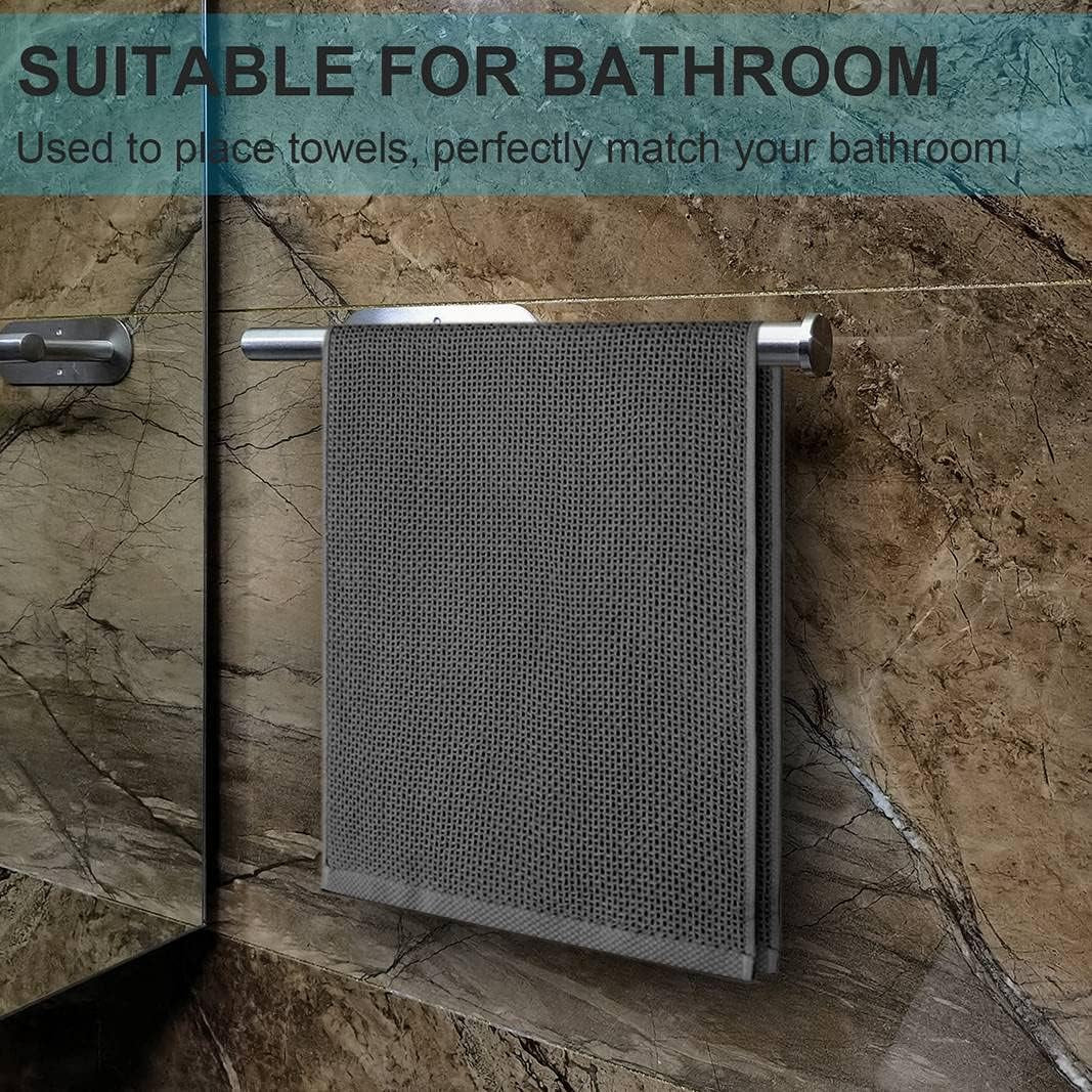 Under-Cabinet Stainless Steel Paper Towel Holder - 2 Pack Wall Mount for Kitchen, Bathroom, and RV with Self-Adhesive and Screw Installation (Silver)