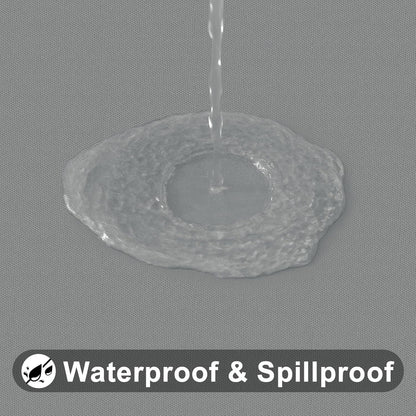 Elastic Fitted Vinyl Tablecloth with Flannel Backing for 6ft Folding Tables, Waterproof and Wipeable, Ideal for Indoor and Outdoor Use (Grey, 30" x 72")