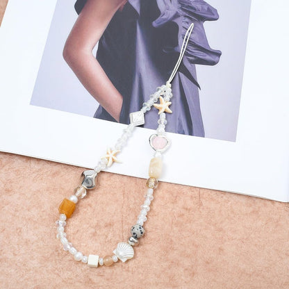 Beaded Camera Wrist Strap Cute Digital Camera Charm Lanyard Phone Charms Strap Beaded Camera Chain for Phone Bag Keychain