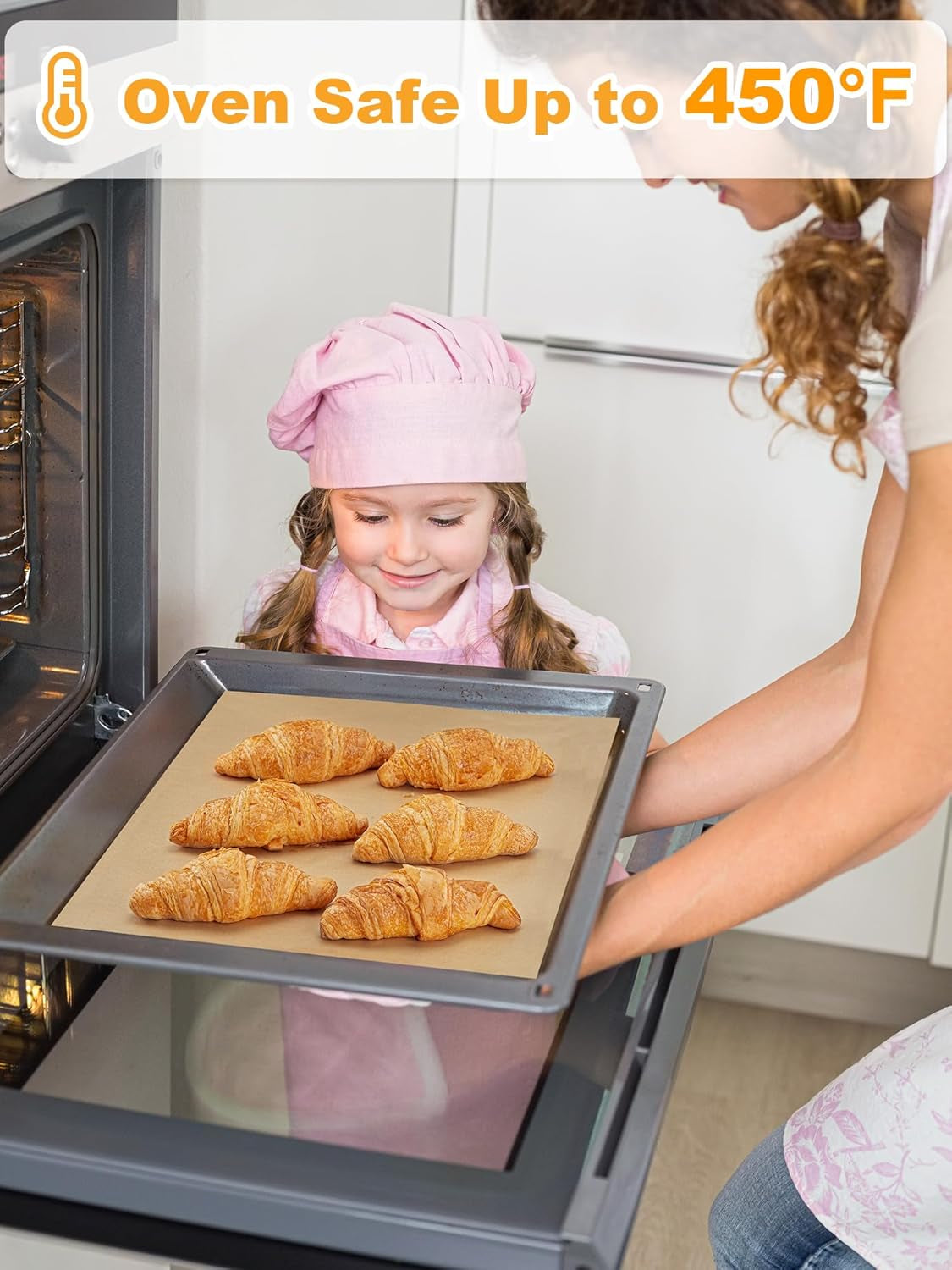 Parchment Paper Roll for Baking, 13 in X 278 Ft, 300 Sq.Ft, Non-Stick Baking Paper Sheets with Slide Cutter, Heavy Duty Extra Long, for Kitchen Baking Cooking Grilling Steaming, Unbleached