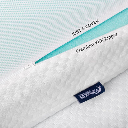 Mattress Topper Cover (Cover Only) Twin Size, 3-4 Inch Zippered Viscose Made from Bamboo Cover for Latex Mattress Topper, Removable Memory Foam Mattress Topper Cover with Straps