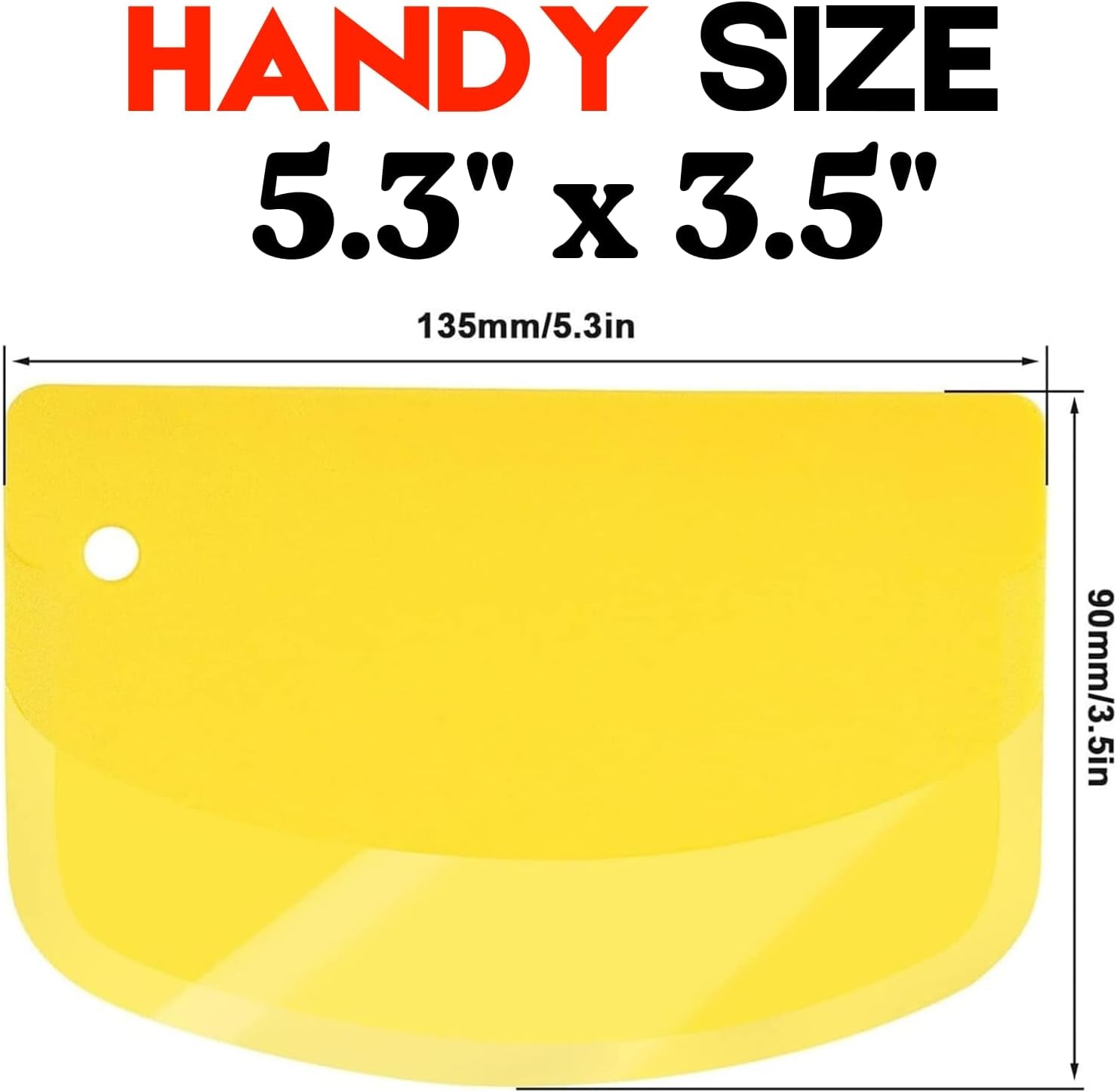 Hard Bench Scraper Dough Scraper -  5.31X3.64'' BPA Free PP Plastic Pastry Bread Baking Making Tools, Cake Bowl Pastry Baking Supplies Cake Dough Fondant Icing Smoother, Green+Pink+White