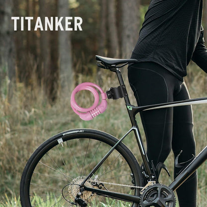 Bike Lock, Bicycle Lock 4 Feet Cable Lock 1/2 Inch Resettable Bike Lock Combination with Mounting Bracket, Bike Accessories for Bicycle, Electric Scooter, Motorcycle