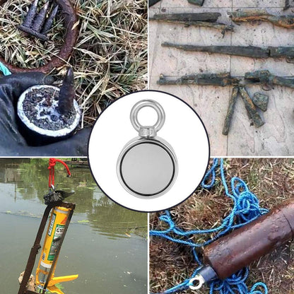 Heavy-Duty Neodymium Magnet Fishing Kit with 1000LBS Pulling Force, Double-Sided Magnets, 20M Durable Rope, and Protective Gloves