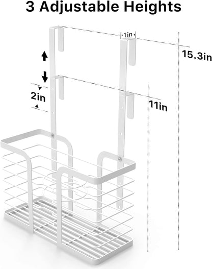 Adjustable Height Hair Dryer Holder - Professional Hair Tool Organizer for Bathroom Storage of Hot Styling Tools, Including Hair Dryer, Flat Iron, Curling Iron, and Straightener