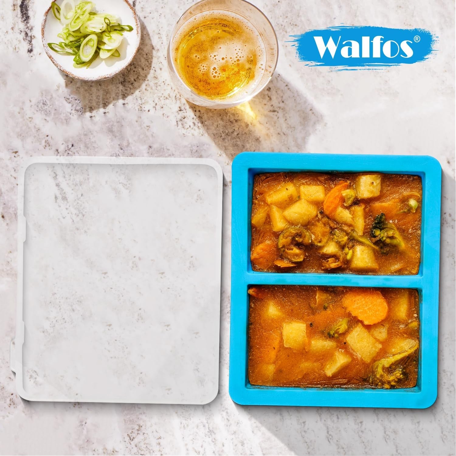 1 Pack Plastic Lids,  Food Storage Container Lids Plastic Lid Square Food Storage Container Lid Suitable for Freezing Tray Set