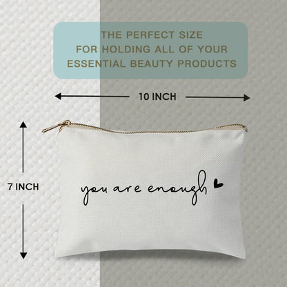 You Are Enough Makeup Bag Friend Gift Support Gift Affirmations Gift Mental Health Sister Lipstick Bag Gift for Women Inspirational Gift Self Love