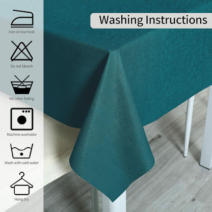 Vinyl Tablecloth for Picnic Camping Outdoor, 100% Waterproof Oil-Proof Spill-Proof PVC Table Cloth, Wipeable Thick Square Tablecloth Cover (54 X 54 Inch, Eden)