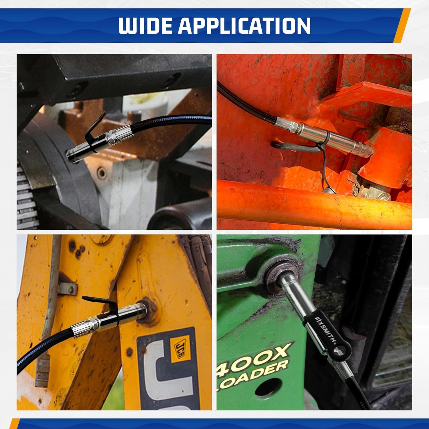 Grease Gun Coupler, Heavy Duty Strong Quick Release Grease Gun Tips Locking, 10000 PSI High Pressure Locking Grease Gun Tips, Compatible with All Grease Guns 1/8" NPT Fittings