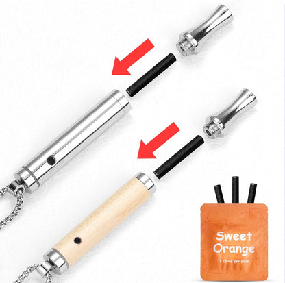 Flavoured Inner Filter Packs: Orange/Pomelo/Lemon Flavoured Breathlace Tube Breathing Necklace with Resistance Filter Calm Breathlace Stop Stress Necklaces Anxiety Relief Breathe Pendant