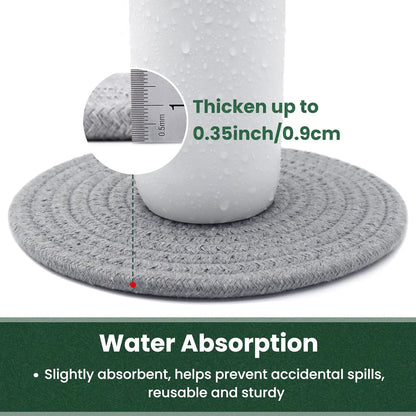 8 Inch Trivets for Hot Dishes, Hot Pots and Pans, Thick Heat Resistant Large Coaster for Kitchen, Hot Pads, Kitchen Essentials, Kitchen Decor for Table & Countertop, 6 Pcs