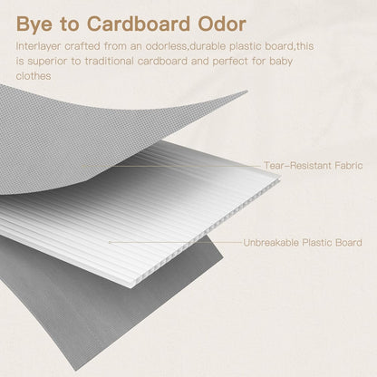 Drawer Organizer Clothes, 14 Pack Dresser Organizer for Baby Clothes, Underwear, Sock- Foldable Closet Organization and Storage Dividers Bins for Nursery, Bedroom and Dorm (Grey)