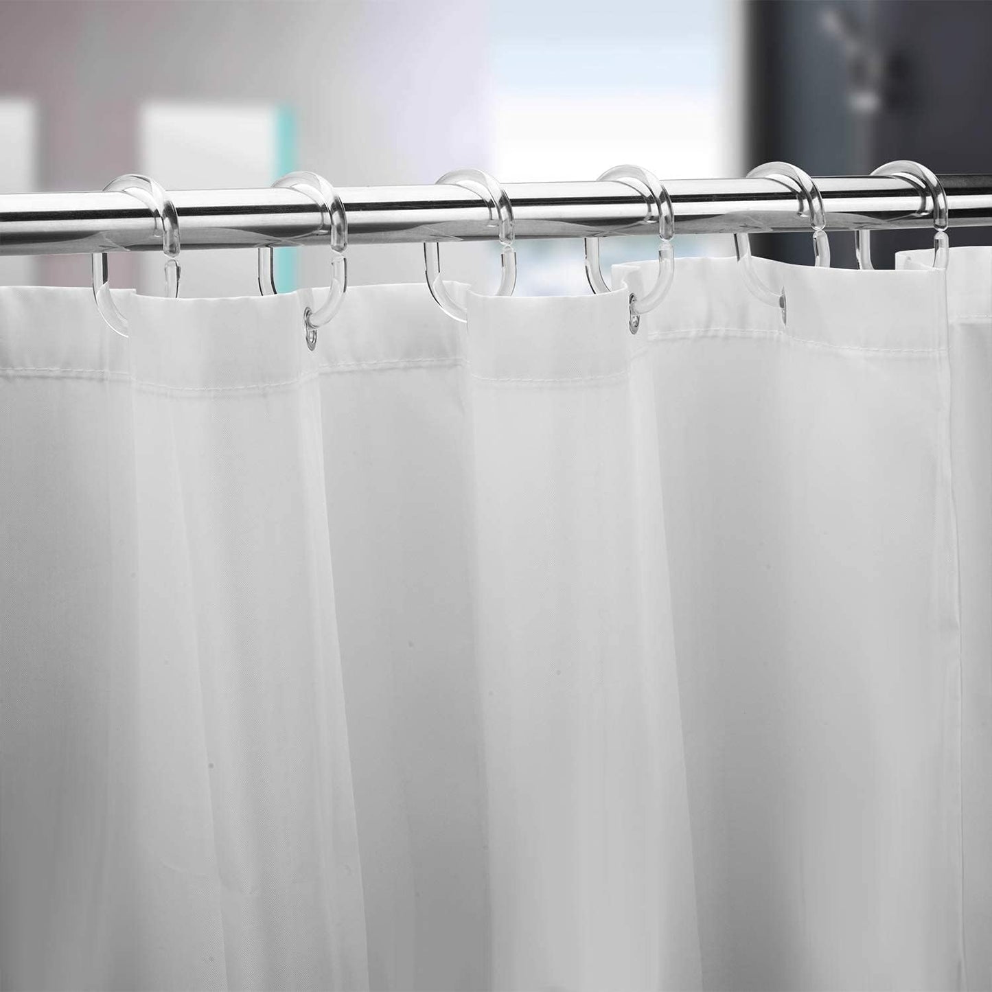 24 PCS Shower Curtain Rings and Shower Bath Sponge Shower Loofahs Balls 75G/Pcs for Body Wash Bathroom Men Women- Set of 4 Flower Color Sponges