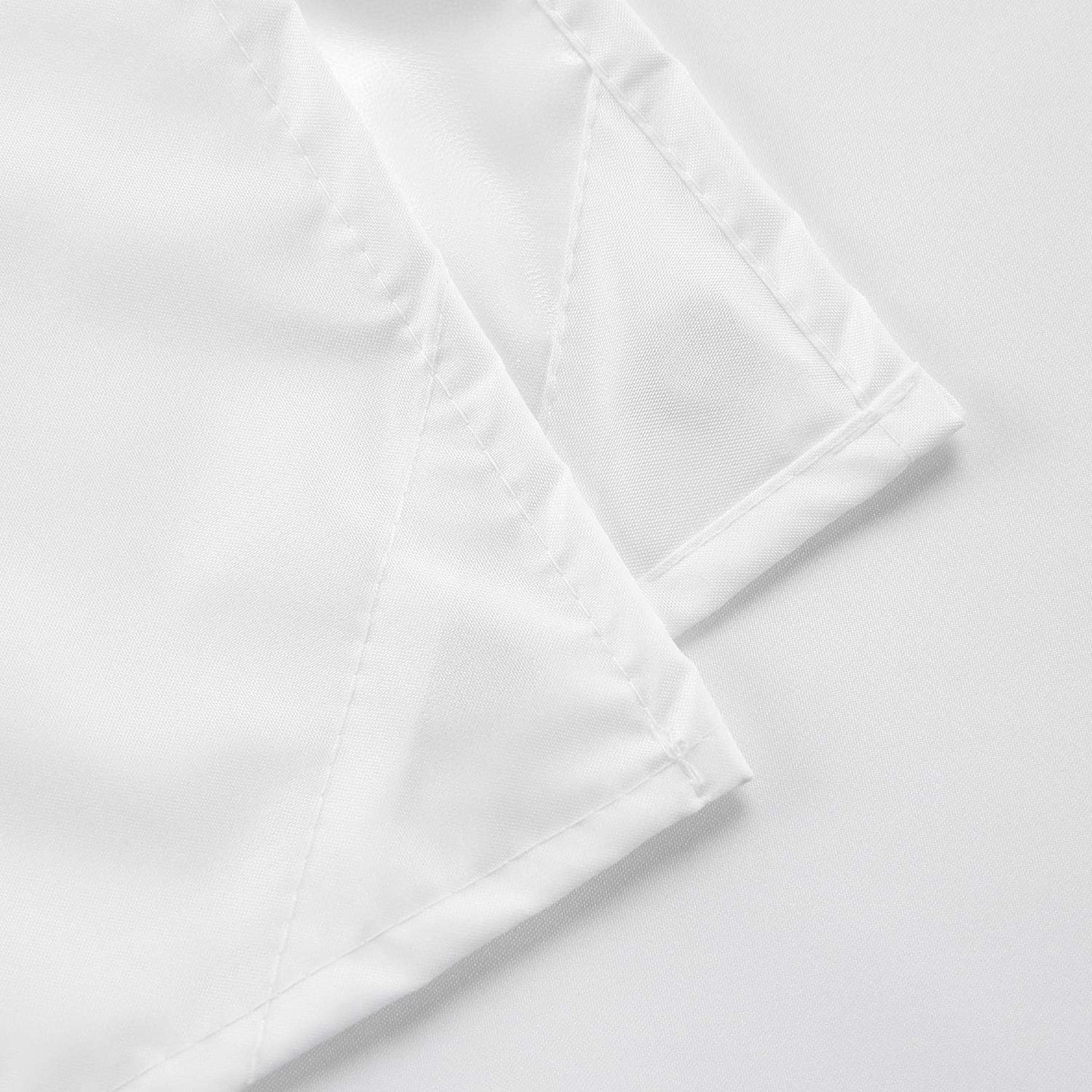 Nylon Hotel Shower Curtain or Liner, Machine Washable, Water Resistant, White, 72 X 72 Inches