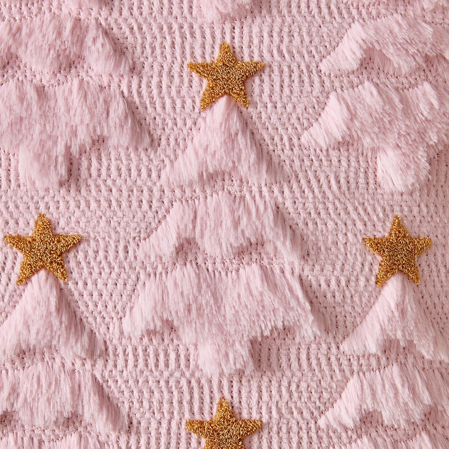 Christmas Pillow Covers 18X18 Inch Set of 2, Pink Christmas Tree Plush Faux Fur Pillowcases Soft Decorative Throw Pillow Cases for Couch Sofa Living Room Winter Xmas Holiday Home Decor