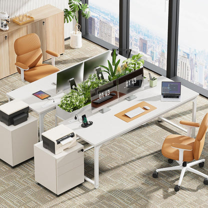 63 x 24 Inch Heavy-Duty Office Desk with Power Outlets & USB-C, Enhanced Desktop Thickness, Sturdy Metal Frame, Ideal for Home Office and Gaming