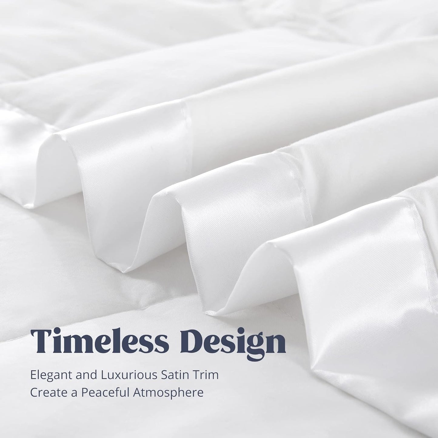 ® Blankets King Size - Soft Lightweight down Blanket for All Seasons, Cozy Warm Luxury Bed Blanket with Satin Trim, Cotton Cover, White (108"X90")