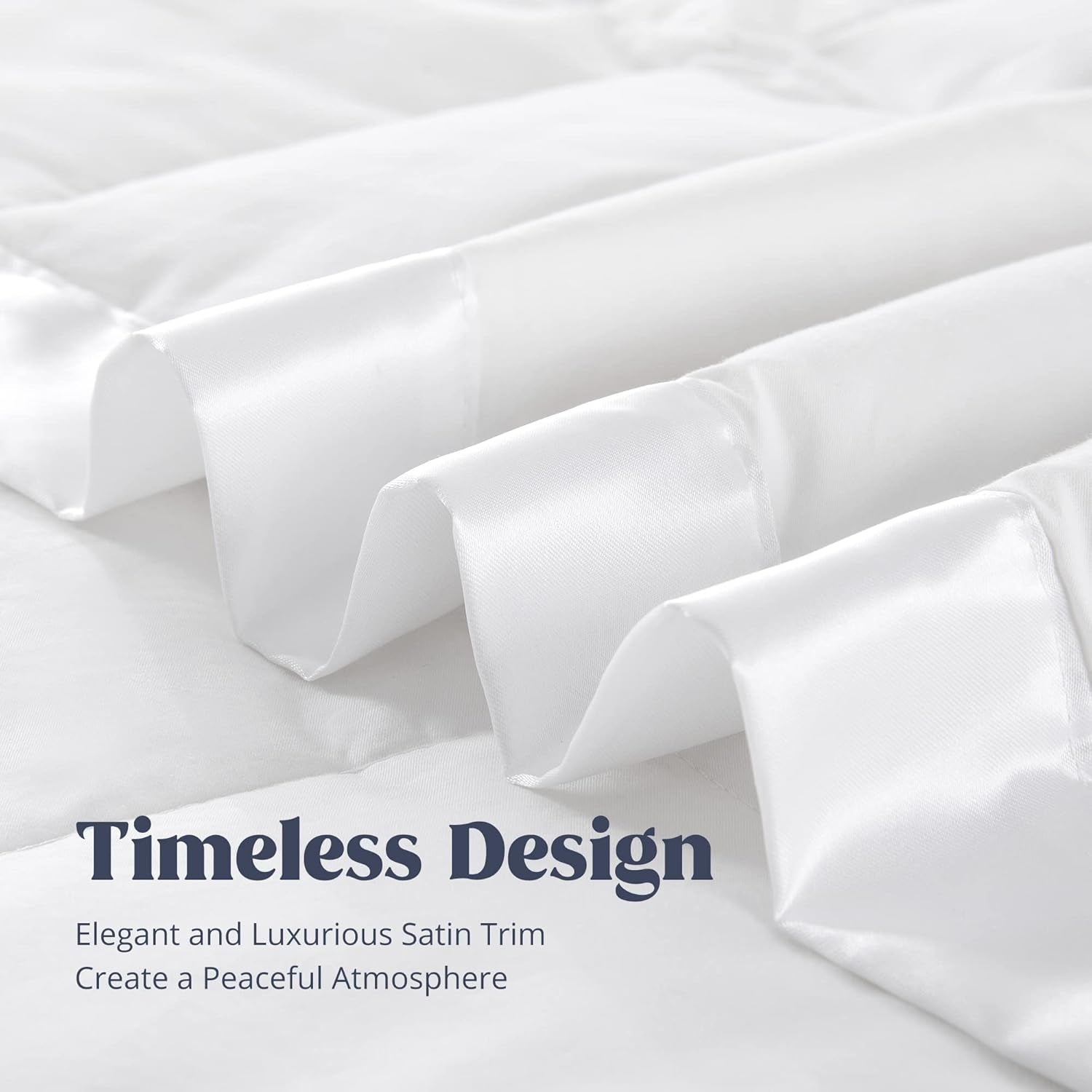 ® Blankets King Size - Soft Lightweight down Blanket for All Seasons, Cozy Warm Luxury Bed Blanket with Satin Trim, Cotton Cover, White (108"X90")