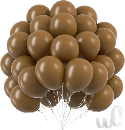 Brown Balloons 12 Inch, Brown Latex Balloons 50Pcs Party Balloons for Birthday Baby Shower Wedding Thanksgiving Anniversary Party Decorations