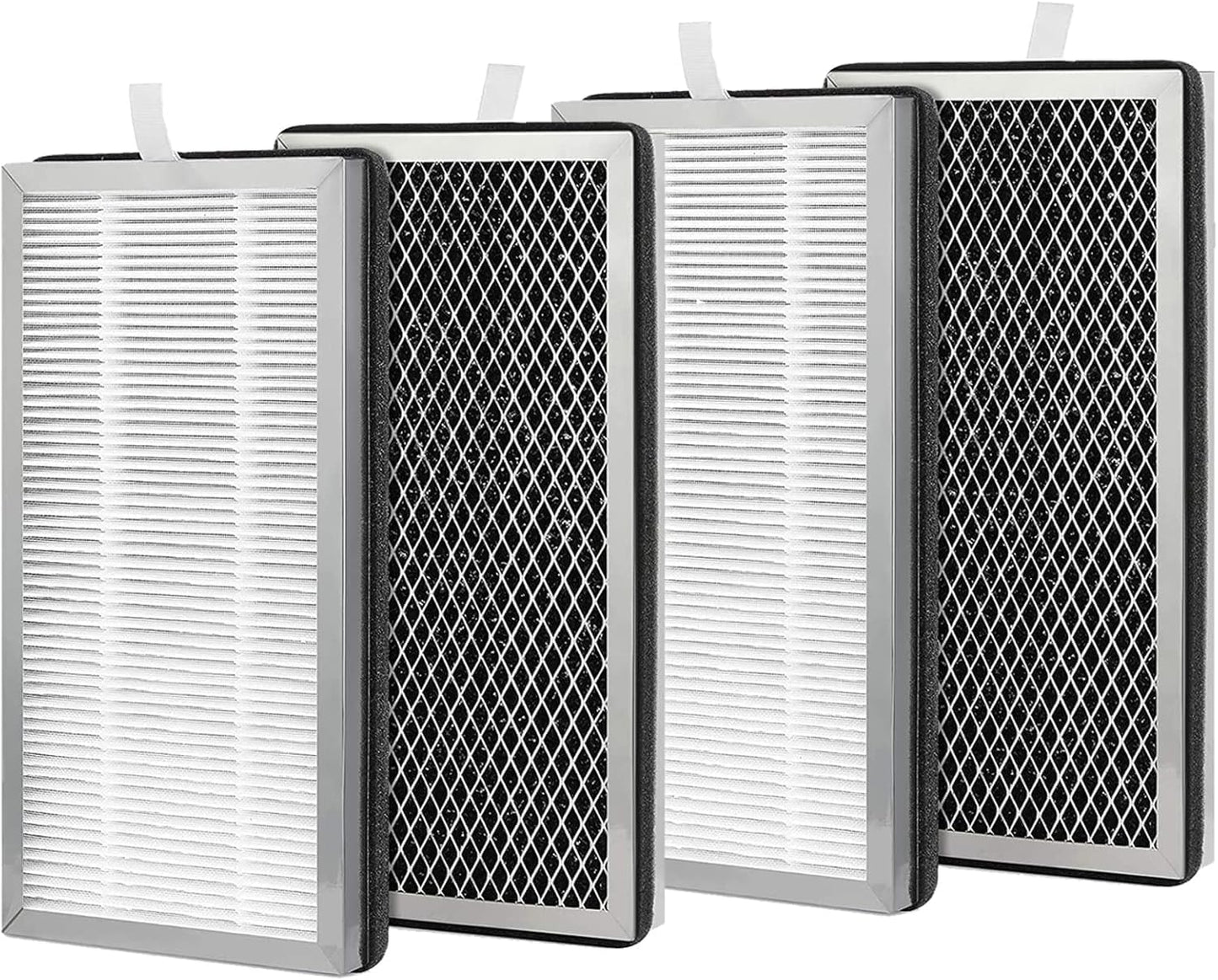 4 Pack 15 Filter Replacement Compatible with 15 Air Purifier, 3-In-1 Contains Pre-Filter and Activated Carbon Filter