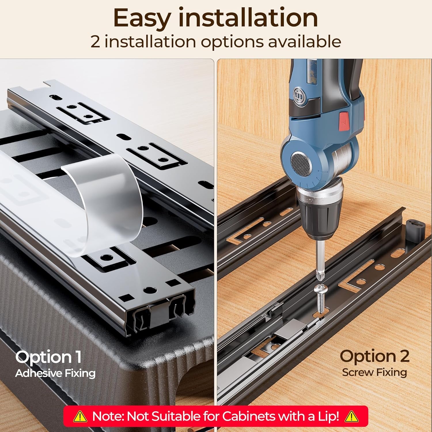 2 Pack Pull Out Spice Rack Organizer for Cabinet, 2 Tier Slide Out Spice Organization, Vertical Spice Organizer, Cabinet Size Need:12.5'' High X 11'' Deep X 5.5'' Wide(Not for Cabinet with Lip)