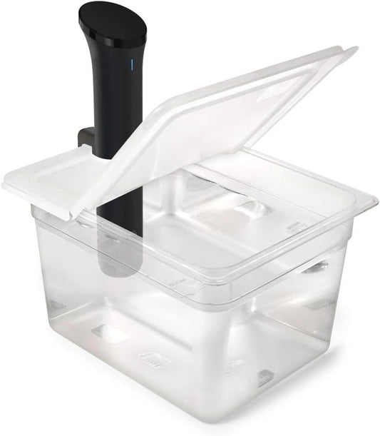 Sous Vide Container 12 Quart EVC-12 with Collapsible Hinged Lid Compatible with Anova Nano or AN500-US00 or Anova Pro 3.0 or Anova Mini, Also Fits Instant Pot